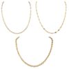 GOLD STAINLESS STEEL CHAIN NECKLACES. WATER & TARNISH RESISTANT. SOLD IN SETS OF 3 ONLY.