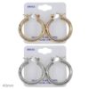 LIGHTWEIGHT POLISHED TUBE HOOP EARRINGS. GOLD, SILVER. SOLD IN SETS OF 2 ONLY