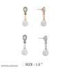 PEARL & CRYSTAL DROP EARRINGS. GOLD, SILVER. SOLD IN SETS OF 2 ONLY