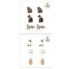 ENAMEL CAT 3-PAIR STUD EARRING SET. SOLD IN SETS OF 2 ONLY