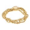 GOLD THREE STRAND CHAIN BRACELET WITH MAGNETIC CLASP