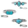SOUTHWEST TURQUOISE STRETCH BRACELET. SOLD IN SETS OF 3 ONLY