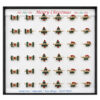 36 PC KIDS' ADJUSTABLE CRYSTAL CHRISTMAS RING ASSORTMENT WITH DISPLAY BOX