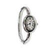 POLISHED SILVER OVAL CUFF WATCH