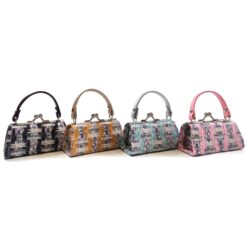 TWEED PRINT MINI COIN PURSE. SOLD IN SETS OF 6 ONLY