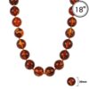 CHUNKY RESIN TORTOISE BEADED NECKLACE WITH GOLD ACCENTS