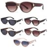 FLAT LENS CAT EYE SUNGLASSES. 12 PC