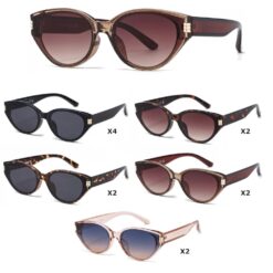 FLAT LENS CAT EYE SUNGLASSES. 12 PC
