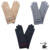 BOW ACCENT TOUCHSCREEN GLOVES. BEIGE, GREY, BLACK. SOLD IN SETS OF 3 ONLY