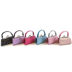 METALLIC DOT PRINT MINI COIN PURSE. SOLD IN SETS OF 6 ONLY