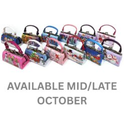CHRISTMAS PRINT MINI COIN PURSE. SOLD IN SETS OF 6 ONLY. AVAILABLE MID-LATE OCTOBER