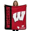 WISCONSIN BADGERS LICENSED FLEECE BLANKET