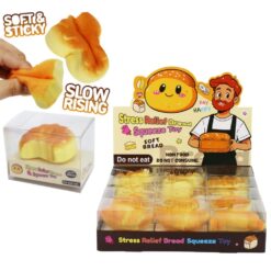 12 PC ASSORTED BREAD SLOW RISING SQUISHY WITH DISPLAY BOX